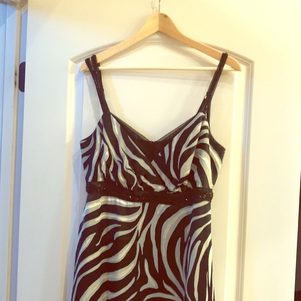 White House Black Market zebra print dress